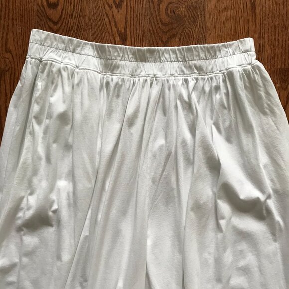 Lunya Organic Pima Cotton Wide Leg Pants Womens XL White Elastic Waist Lounge - Picture 5 of 13